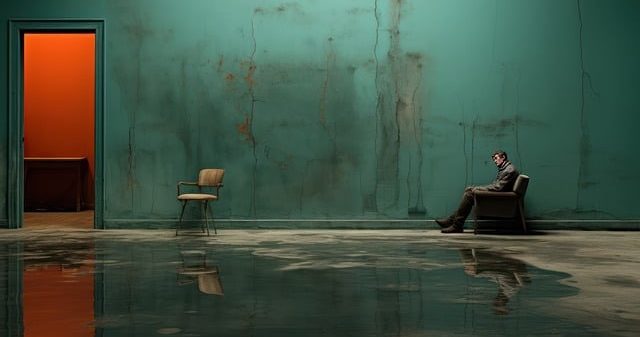 A man in a Depression Room