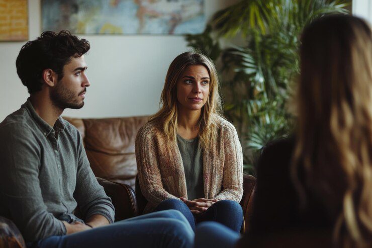 couple listening female therapist couples therapy counseling session 1351262 829 Uncover Mental Health Counseling