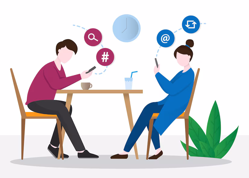 People using smartphone icon illustration vector life with smartphone Looking smartphone icon