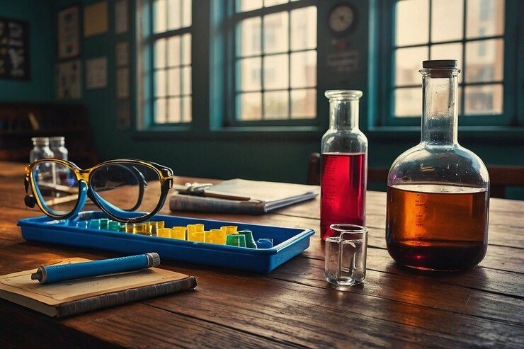 school table with chemistry set safety goggles 1169880 154814 Uncover Mental Health Counseling