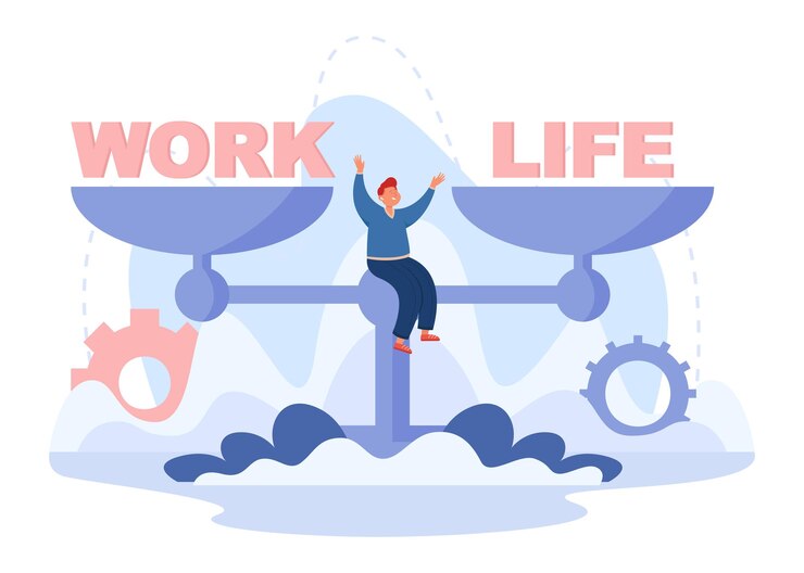 work life balance - a man balancing work and life